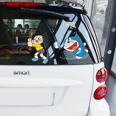 机器猫哆啦A梦和大雄打棒球个性卡通汽车车身贴花
