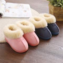 儿童棉拖包跟男童女童棉鞋拖鞋包跟保暖冬季宝宝棉鞋拖鞋1-2岁