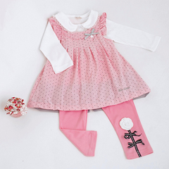 韩版女宝宝春秋新款儿童公主三件套装婴幼儿公主外出衣服0-1-2岁