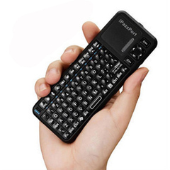 ipazzport2.4G多功能无线微型迷你键盘鼠标 带触摸板一体套装