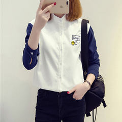 韩版新款加绒衬衫女长袖保暖秋冬季韩范学生大码修身纯棉白色衬衣