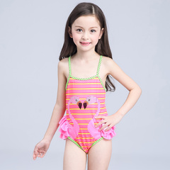 16新款欧美范元气时尚可爱甜美女儿童连体多色泳衣bikini