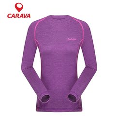 carava/喀尔沃女户外运动保暖功能内衣长款速干内衣冬季保温发热