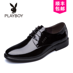 PLAYBOY/花花公子男德比鞋商务正装皮鞋英伦优雅男士透气头层牛皮