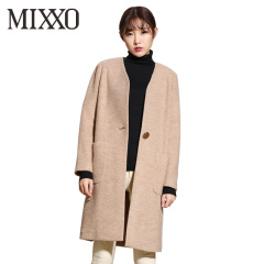 mixxo韩国衣恋2016年冬季气质修身显瘦呢子大衣MIJH64T21G