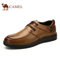 Camel骆驼男鞋 秋季潮流鞋子时尚英伦休闲皮鞋牛皮系带 男士皮鞋