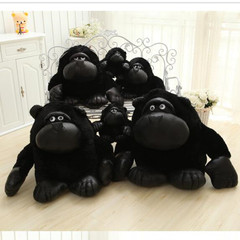 超大号黑猩猩猴子毛绒玩具 公仔布娃娃抱枕创意男女孩生日礼物