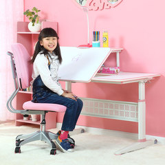 贝班尼儿童学习桌椅套装手摇可升降小学生学习书桌矫姿阅读写字台