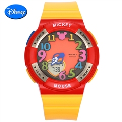 新款迪士尼儿童手表LED夜光米奇电子表中学生迪斯尼运动防水手表