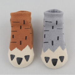 儿童袜子秋冬纯棉加厚毛圈婴儿袜子0-1-3岁防滑点胶宝宝地板袜子
