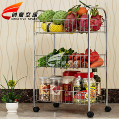 304不锈钢厨房置物架蔬菜架水果菜篮架多功能收纳架整理储物层架