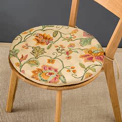 餐椅座垫餐椅软坐垫椅垫加厚简约时尚田园布艺餐椅圆坐垫圆椅垫