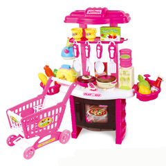 过家家玩具超市购物车仿真厨房角色扮演小女孩宝宝厨房蔬菜水果