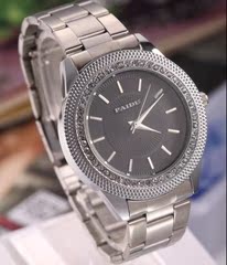 【秒杀】欧美时尚男士手表 圆形钢带PAIDU正品手表 商务型手表