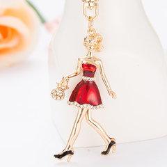 韩国版精美女生拎包滴油工艺汽车钥匙扣可爱时尚包包挂件创意礼品
