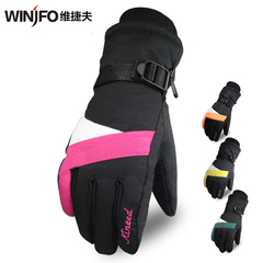 维捷夫 女款冬季保暖加厚手套 骑行户外保暖手套防水滑雪手套加绒