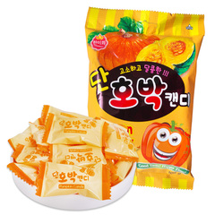 特价韩美禾南瓜糖100g韩国原装进口零食硬糖办公室零食年货喜糖果