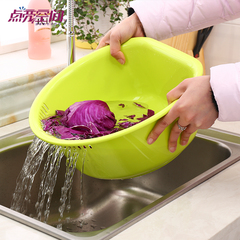 塑料水槽沥水篮厨房漏水洗菜收纳盆水果蔬菜沥水篮子圆形滴水篮