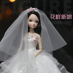 中国可儿娃娃关节体婚纱公主换装娃娃套装洋娃娃儿童玩具女孩正版