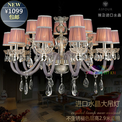 复式楼梯现代时尚简约创意玻璃欧式水晶灯具装饰型客厅艺术大吊灯