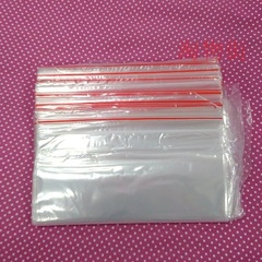 36*48厘米 双面5丝PE塑料透明封密口封袋 夹链红边封口袋子100只