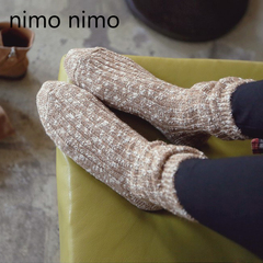 加厚保暖粗线针织女士袜子韩国中筒堆堆袜秋冬季日系学生3双包邮