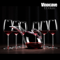Vinocave红酒杯  高脚杯 波尔多水晶葡萄酒杯 快速醒酒器酒具套装