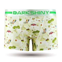 DarkShiny 日本品牌可爱卡通沙滩男士内裤 精梳棉立体剪裁平角裤