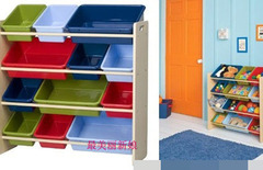 包邮4层12个箱子玩具架  玩具收纳柜 玩具储藏柜 让家里整整齐齐