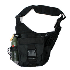 防水出游户外鞍袋包战术斜挎包单肩摄影单反相机包腰包 黑色