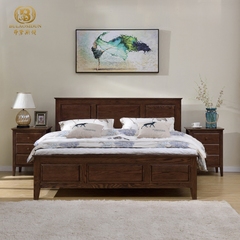 美式实木床橡木1.5米1.8米双人床单人床特价卧室家具北欧简约婚床