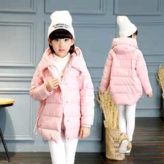 儿童冬装新款加厚棉服中大童韩版棉袄童装女童棉衣女孩中长款外套