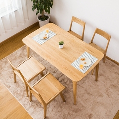 北欧实木餐桌椅组合日式橡木小户型长方形原木4/6人现代简约饭桌