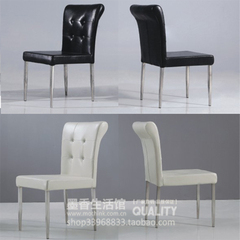 【组曲家居】SG-Y95 PU皮水晶拉扣高档餐厅餐椅椅子黑白色